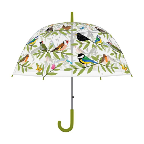 Visuel 1 du produit Parapluie transparent Esschert Design club oiseaux - Ø 83 x 81,5 cm