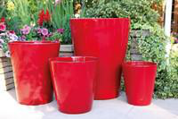 Visuel 2 du produit Pot coloris rouge en terre émaillée Sydney - Ø 45 cm