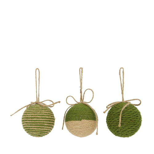 Visuel 1 du produit Boule à suspendre en jute naturelle verte - Ø 9 cm