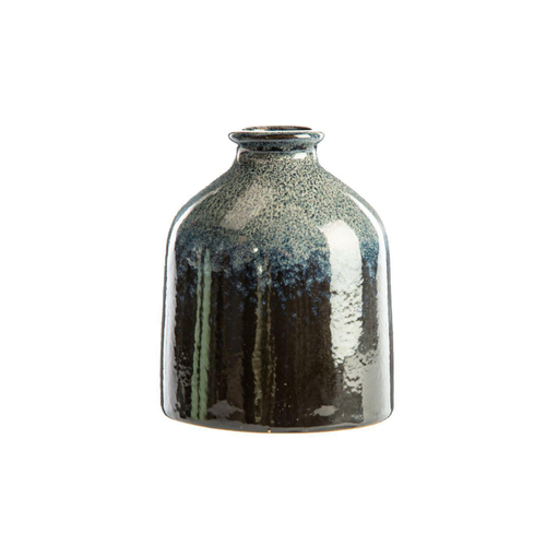 Visuel 3 du produit Vase bouteille coloris bleu en céramique - Ø 8 cm