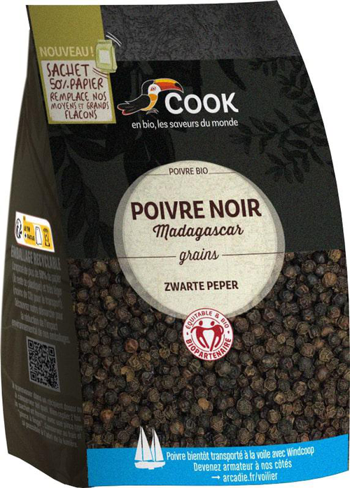 Visuel 1 du produit Poivre noir grains bio Cook - 150 g