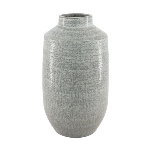 Visuel 1 du produit Vase bouteille coloris gris en terre cuite - Ø 19 cm