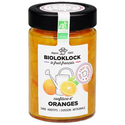 Visuel 1 du produit Confiture d’oranges bio en pot de verre Bioloklock - 230 g