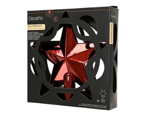 Visuel 1 du produit Cimier forme étoile en plastique recyclé bordeaux - Ø 20 cm