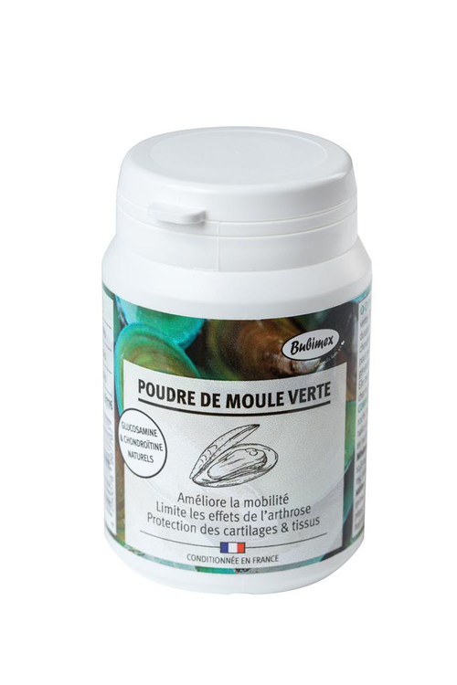 Visuel 1 du produit Poudre de moule verte pour chien et chat Bubimex – 60 g