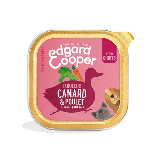 Visuel 1 du produit Pâtée pour chiot au canard et au poulet sans céréales Edgard & Cooper - 150 g