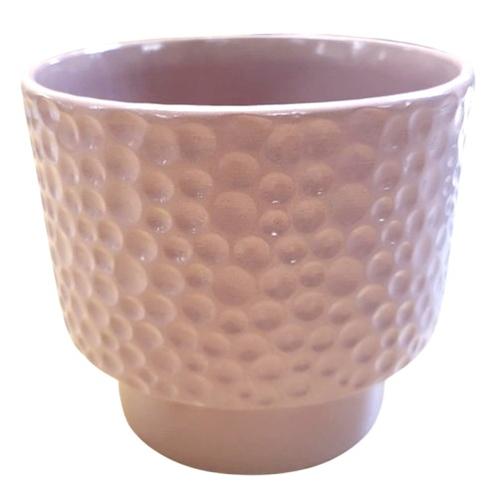 Visuel 1 du produit Cache-pot coloris rose en céramique - 13,5 x 12 cm