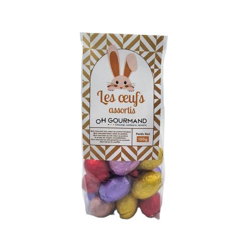 Visuel 1 du produit Sachet œuf chocolat coloré mixte Oh Gourmand - 150 g