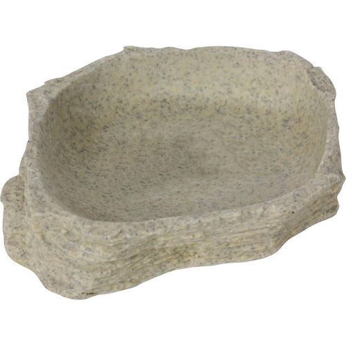 Visuel 1 du produit Bassin ou mangeoire pour terrarium coloris gris Reptile Planet Stone Age Serie Dish - Taille XS 11 x 2,5 x 0,90 cm