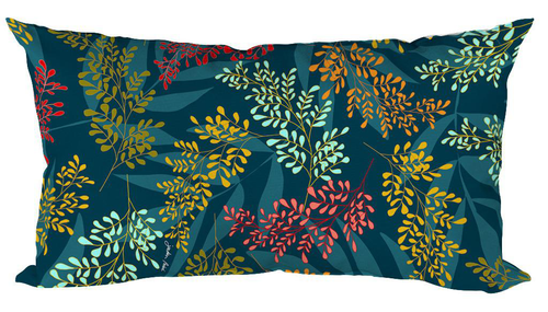 Visuel 1 du produit Coussin déco en polyester/coton multicolore Brasilia - 50 x 30 x 15 cm