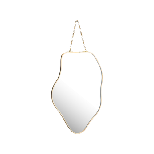 Visuel 1 du produit Miroir doré en verre Organic - 20 x 35 cm
