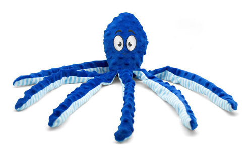 Visuel 1 du produit Jouet pour chien coloris bleu peluche pieuvre Bubimex - 45 cm
