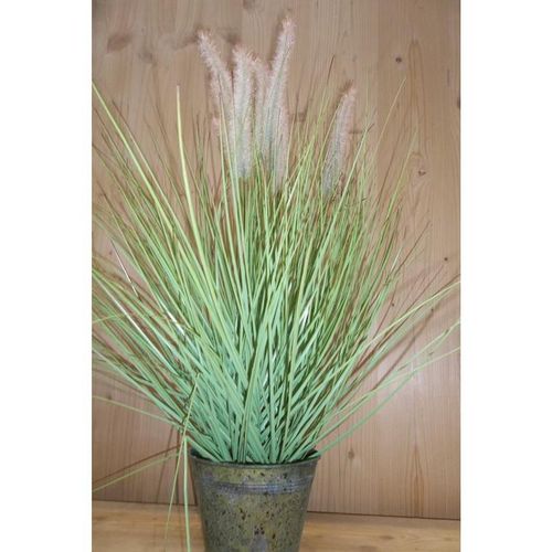 Visuel 1 du produit Graminée artificielle en pot métal Ø 23,5 x H 145 cm