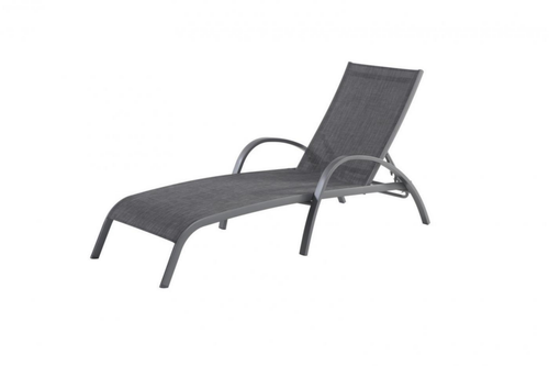 Visuel 2 du produit Bain de soleil aluminium empilable, gris mat/anthracite - CREADOR Tosca