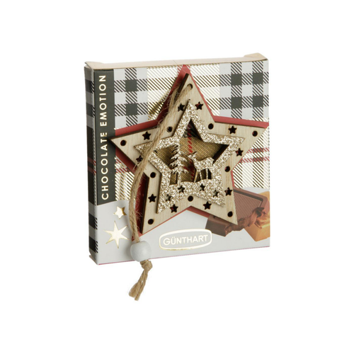 Visuel 1 du produit Étui de Noël avec du chocolat motif étoile de Noël France Décor - 75 g