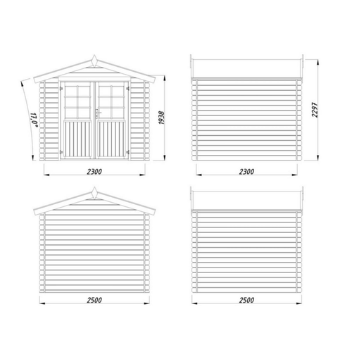 Visuel 4 du produit Abri de jardin naturel White Wood  Valence - 5 m² / 28 mm