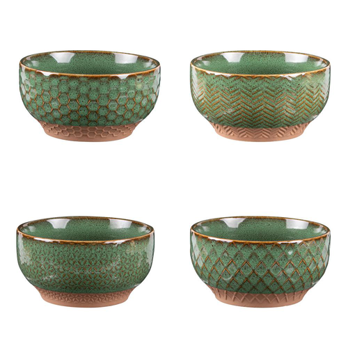 Visuel 1 du produit Coupelles en grès vert Coffret Jaspe - 4 x Ø 12 cm