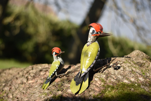Visuel 1 du produit Pic vert en métal recyclé Chouette & Co grand modèle