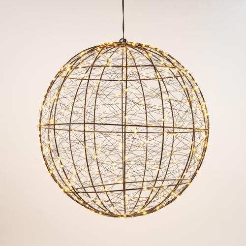 Visuel 2 du produit Décoration lumineuse de Noël boule micro LED blanc orangé flash minuterie variateur intérieur extérieur - Ø 35 cm