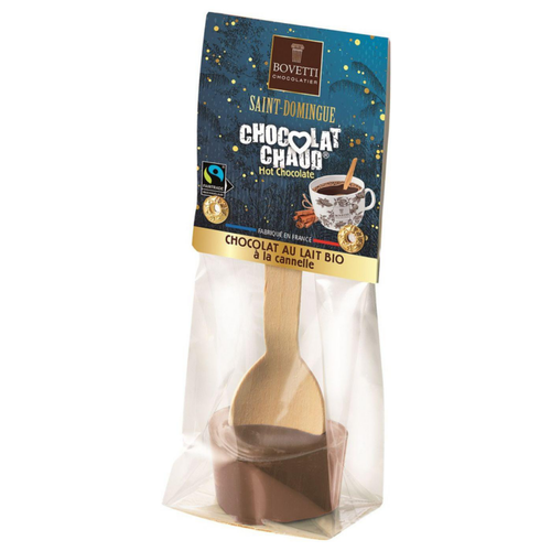 Visuel 1 du produit Chocolat chaud chocolat lait & cannelle bio Bovetti - 35 g