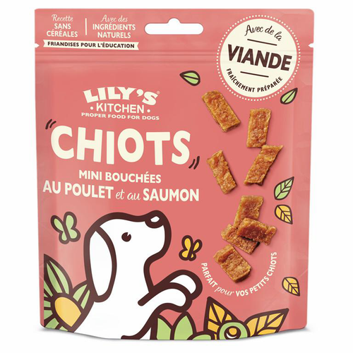 Visuel 1 du produit Mini bouchées au poulet et saumon friandise pour chien Lily’s Kitchen - 70 g