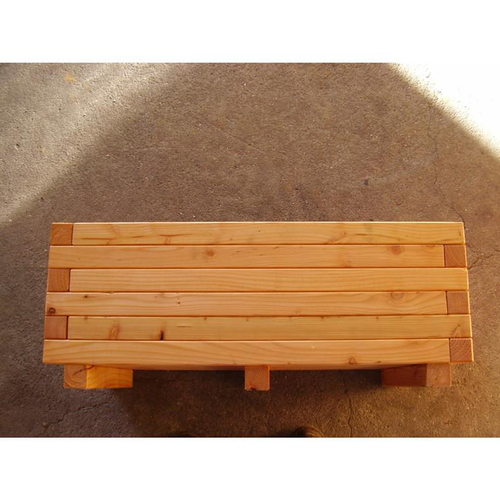 Visuel 1 du produit Bac carré coloris beige en bois FSC - 80 x 40 x 30,5 cm