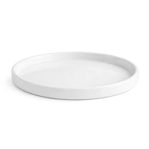 Visuel 1 du produit Soucoupe Subly coloris blanc en céramique - Ø 20 x 2,7 cm