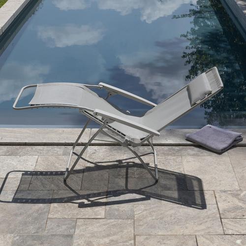 Visuel 4 du produit Fauteuil de relaxation de jardin relax R CLIP Batyline® coloris beige Lafuma - 68 x 88 x 115 cm