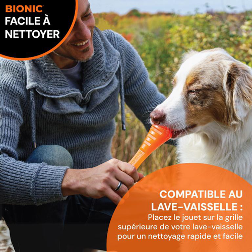 Visuel 5 du produit Jouet pour chien en caoutchouc coloris orange bâton Bionic Urban Stick - Taille S