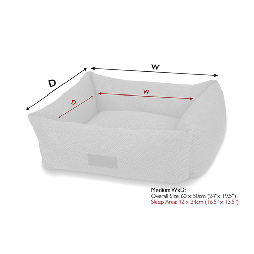 Visuel 8 du produit Couchage pour chien coloris vert corbeille Scruffs Ellen - Taille M 60 x 50 x 16 cm