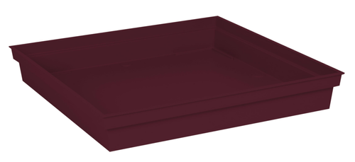 Visuel 1 du produit Soucoupe carrée en plastique rouge Bourgogne Eda Toscane - 40 x 40 cm