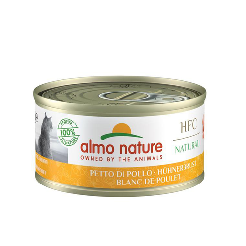 Visuel 1 du produit Pâtée pour chat au blanc de poulet HFC Natural Almo Nature - 70 g