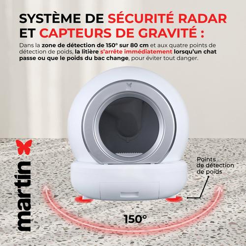 Visuel 4 du produit Maison de toilette automatique pour chat coloris blanc Martin Sellier - 65 litres