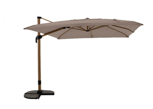 Visuel 1 du produit Parasol déporté en bambou, taupe chiné - MWH - 3x3m