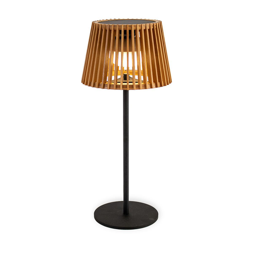 Visuel 1 du produit Lampe solaire Okinawa coloris marron effet blanc chaud en métal Newgarden - 20 à 30 cm