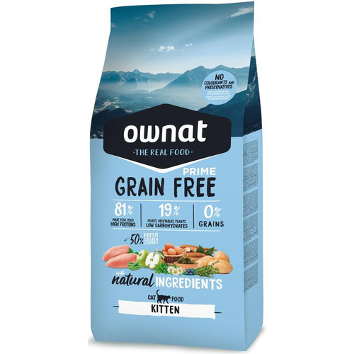 Visuel 1 du produit Croquette pour chaton Grain Free Prime Ownat - 3 kg