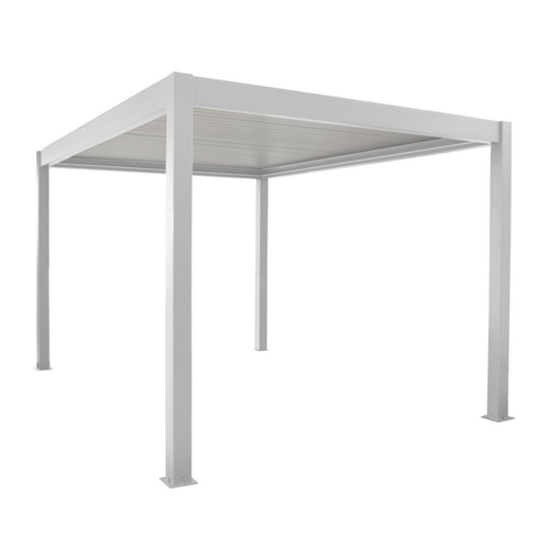 Visuel 1 du produit Pergola Zephir autoportée manuelle coloris blanc en aluminium - 3 x 4 m