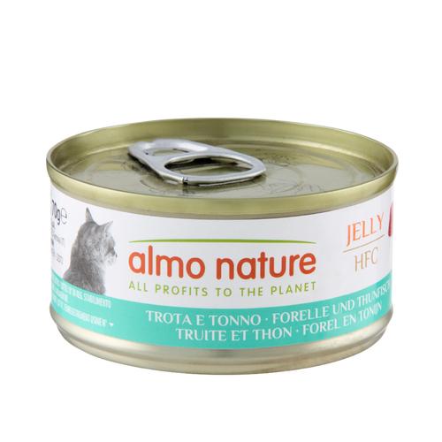 Visuel 1 du produit Pâtée pour chat HFC Jelly à la truite et au thon Almo Nature - 70 g