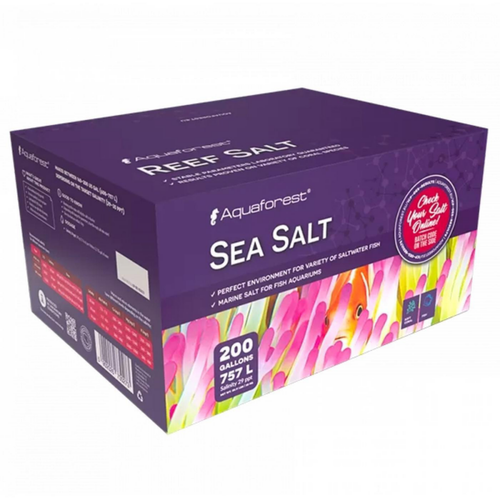 Visuel 1 du produit Sel de mer naturel AQUAFOREST - carton 25kg pour aquarium marin