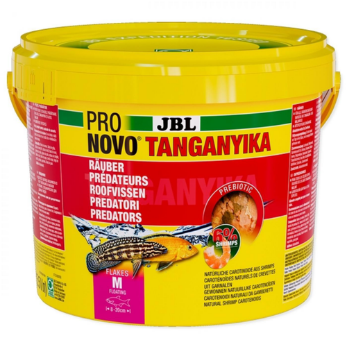 Visuel 1 du produit Flakes pour poisson ProNovo Tanganyika, taille M, JBL - contenance 5,5L, 950g