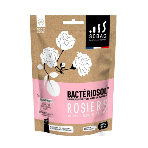 Visuel 1 du produit Bacteriosol rosiers, vivaces, arbustes à fleurs 100 % naturel Sobac - 500 g