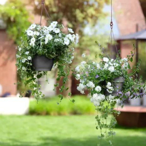 Visuel 5 du produit Suspension en plastique gris anthracite Elho Vibia Campana - ø 26 cm