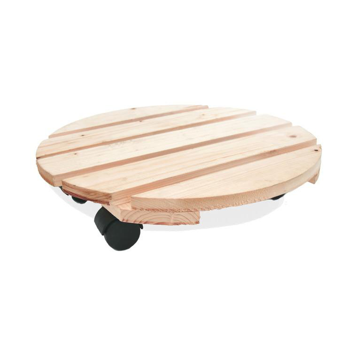 Louis Moulin Roule-Plante Alu Rond 40cm - Made In France, Charge 140kg, 4 Roulettes Avec Frein
