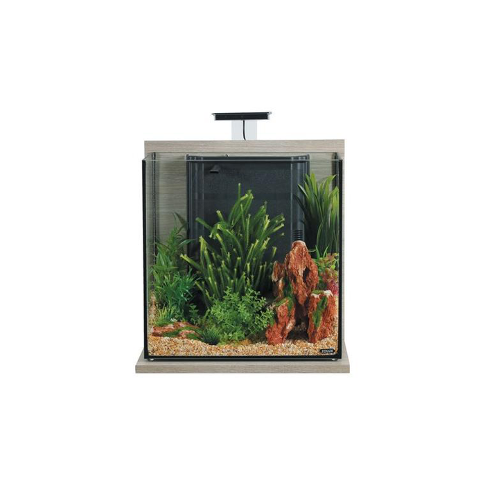 Aquarium Idro 40 coloris zebrano gris Zolux L 43 x p 30 x h 51,5 cm